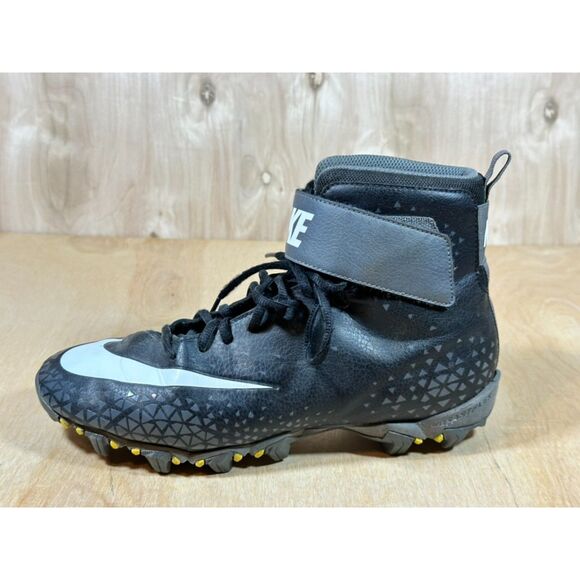 Nike Force Savage Shark Football Cleats Black White Nike Symbol Size 8.5 Mens - Picture 3 of 9